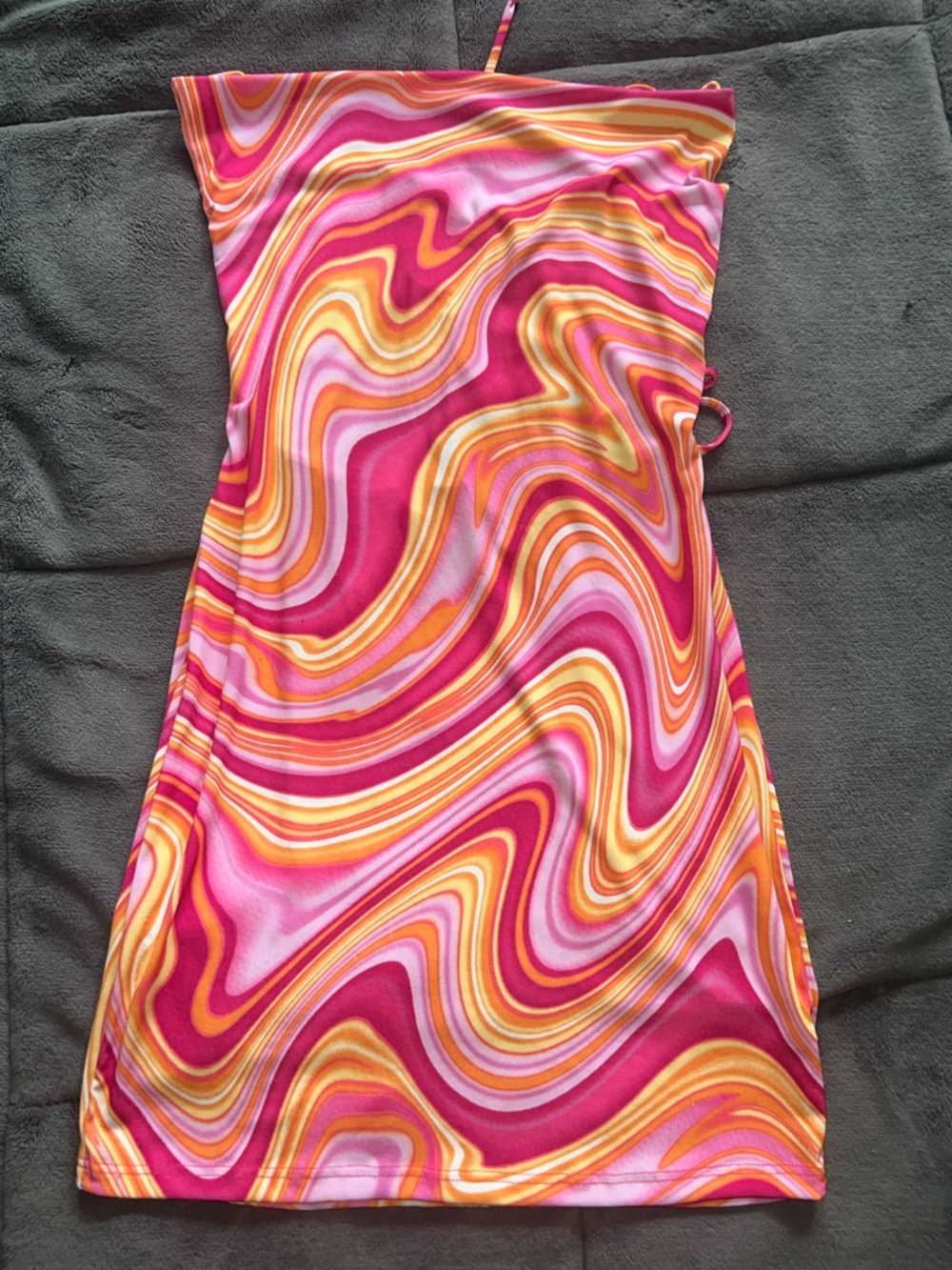 Windsor Pink and Yellow Swirl Mini Dress - Picture 4 of 5